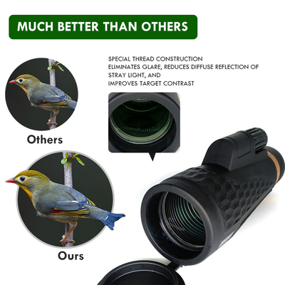 18x62 HD Bak4の携帯電話の望遠鏡のハイキングを捜す大人Birdingのための低い夜間視界