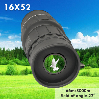 単眼望遠鏡、16x52 単眼二重焦点の光学を望遠鏡ハイキングする16x52ズームレンズは急上昇する