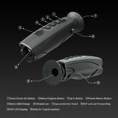 T-72 384x288のトナーが付いている手持ち型の赤外線画像のMonocular